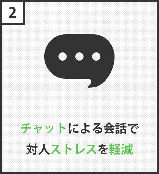 チャットによる会話で対人ストレスを軽減